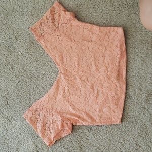 Bright Orange Lace Crop top
